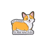 Short Corgi Dog Brooch Enamel Pin