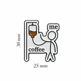 Coffee Drip Metal Enamel Sticker