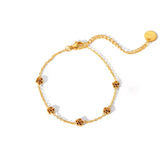 18K Gold Plated Rose Bracelet