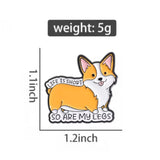 Short Corgi Dog Brooch Enamel Pin