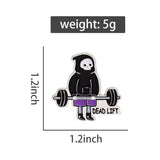 Dead Lift Gym Brooch Enamel Pin