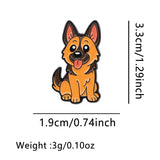 German Shepherd Dog Brooch Enamel Pin