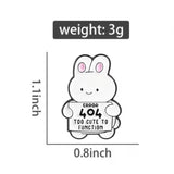 Too Cute Bunny Brooch Enamel Pin