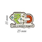 Money Magnet Metal Enamel Sticker