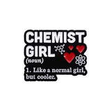 Chemist Girl Brooch Enamel Pin