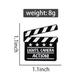Lights Camera Action Brooch Enamel Pin