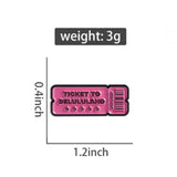 Ticket To Delululand Brooch Enamel Pin