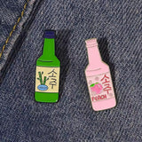 Korean Soju Brooch Enamel Pin