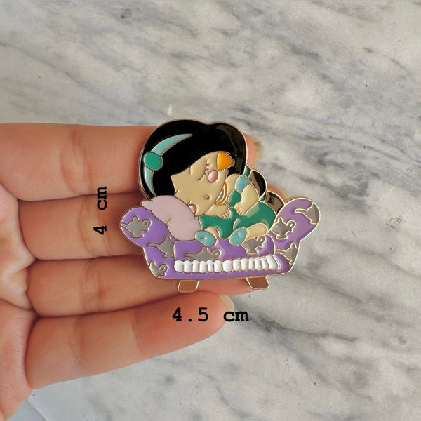 Sleeping Jasmine Brooch Enamel Pin