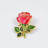 Classic Rose Flower Brooch Enamel Pin