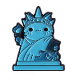 Statue Of Liberty Cat Brooch Enamel Pin