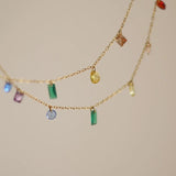 18k Gold Plated Rainbow Necklace