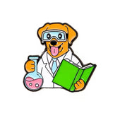Bio Chemist Dog Medical Brooch Enamel Pin