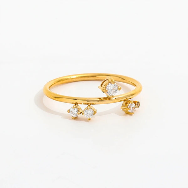 18k Gold Plated Quintet Ring