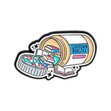 Books Serotonin Booster Brooch Enamel Pin