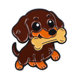 Dachshund Dog Brooch Enamel Pin