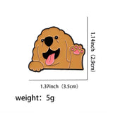 Friendly Neighbour Dog Brooch Enamel Pin