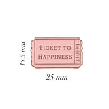 Ticket To Happiness Enamel Sticker