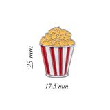 Popcorn Enamel Sticker