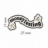 Moneyfesting Metal Enamel Sticker