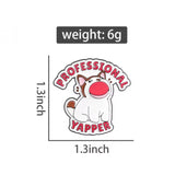 Professional Yapper Cat Brooch Enamel Pin