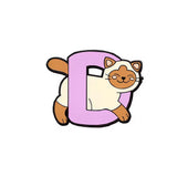 D Cat Brooch Enamel Pin