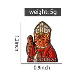 Gatolico Cat Brooch Enamel Pin