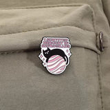 Survived Mercury In Retrogade Cat Brooch Enamel Pin