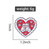 Couple Cat Brooch Enamel Pin