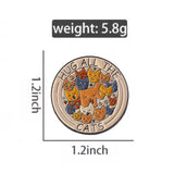 Hug All The Cats Brooch Enamel Pin
