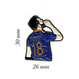 Virat’s Celebration Metal Enamel Sticker