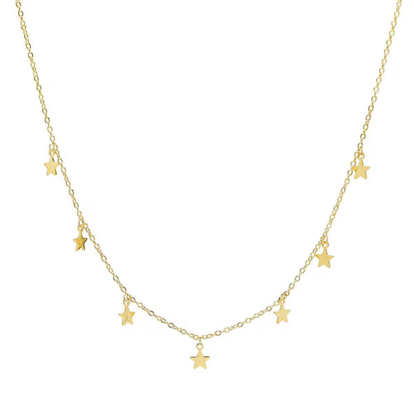 18K Gold Plated Stars Necklace