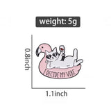 I Decide My Vibe Cat Brooch Enamel Pin