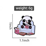 Snacking Panda Brooch Enamel Pin