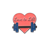 Love To Lift Fitness Brooch Enamel Pin