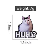 Huh!? Meme Cat Brooch Enamel Pin