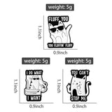Fluff You Cat Brooch Enamel Pin