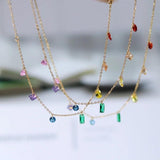 18k Gold Plated Rainbow Necklace