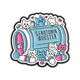 Cats Serotonin Booster Brooch Enamel Pin