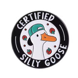 Certified Silly Goose Cap Brooch Enamel Pin