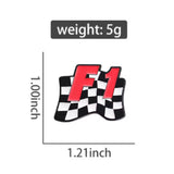 F1 Racing Brooch Enamel Pin