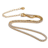 18K Gold Plated Tennis Necklace