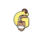 G Cat Brooch Enamel Pin