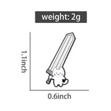 Sword Cat Brooch Enamel Pin