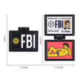 FBI Openable Brooch Enamel Pin