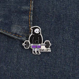Dead Lift Gym Brooch Enamel Pin