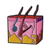 Dermatology Skin Layer Brooch Enamel Pin