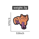 Gun Cat Brooch Enamel Pin