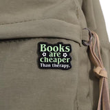 Books Therapy Brooch Enamel Pin