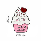 Cupcake Enamel Sticker